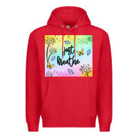 Red just breathe Premium Hoodie - MaliasSmallBusiness