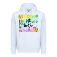 White just breathe Premium Hoodie - MaliasSmallBusiness