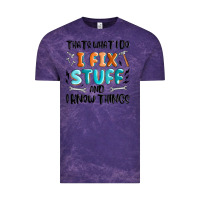 Cloud Purple thats what i do i fix stuff and i know things Vintage Tee - MaliasSmallBusiness