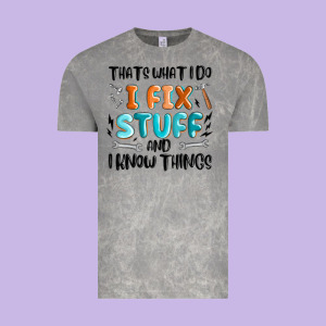 Thats What I Do I Fix Stuff And I Know Things Vintage Tee Designed By Maliassmallbusiness