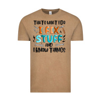 Vintage Coffee thats what i do i fix stuff and i know things Vintage Tee - MaliasSmallBusiness