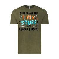 Vintage Olive thats what i do i fix stuff and i know things Vintage Tee - MaliasSmallBusiness