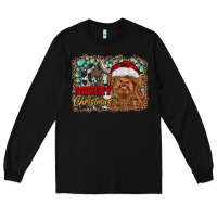 Black merry Christmas highland cow Long Sleeve Tee - RanaPortraitStore