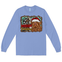 Colony Blue merry Christmas highland cow Long Sleeve Tee - RanaPortraitStore