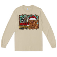 Mushroom merry Christmas highland cow Long Sleeve Tee - RanaPortraitStore