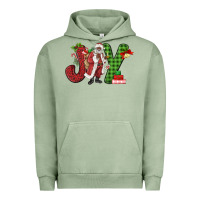 Pigment Oil Green Joy Black Santa Urban Hoodie - MaliasSmallBusiness