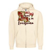 Sandshell ho ho home is in louisiana Zipper Hoodie - FaDigitalArtStudio