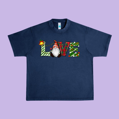 Christmas Love Gnome Urban Heavy Tee Designed By Ranaportraitstore