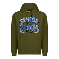 Army Green senior mom 2024 Premium Hoodie - MaliasSmallBusiness