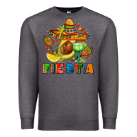 Charcoal Heather fıesta with avocado and sombrero Premium Sweatshirt - AdoDesignShop
