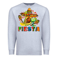 Heather Grey fıesta with avocado and sombrero Premium Sweatshirt - AdoDesignShop