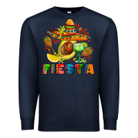 Navy fıesta with avocado and sombrero Premium Sweatshirt - AdoDesignShop