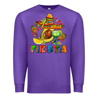 Purple fıesta with avocado and sombrero Premium Sweatshirt - AdoDesignShop