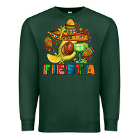 Sports Green fıesta with avocado and sombrero Premium Sweatshirt - AdoDesignShop