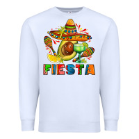 White fıesta with avocado and sombrero Premium Sweatshirt - AdoDesignShop