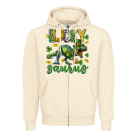 Sandshell Lucky saurus st.patricks day Zipper Hoodie - Neo Western