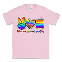 Bubblegum Pink peace love equality Classic Tee - Zillion Design Studio