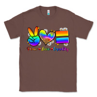 Chestnut peace love equality Classic Tee - Zillion Design Studio