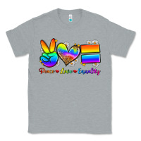 Heather Grey peace love equality Classic Tee - Zillion Design Studio