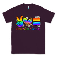 Plum peace love equality Classic Tee - Zillion Design Studio