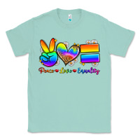 Seafoam peace love equality Classic Tee - Zillion Design Studio