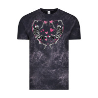 Cloud Black valentines day skeleton Vintage Tee - MaliasSmallBusiness