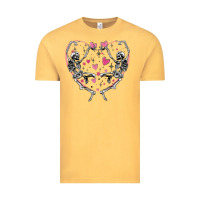 Vintage Mustard valentines day skeleton Vintage Tee - MaliasSmallBusiness