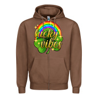 Chestnut Lucky vibes st. patricks day Zipper Hoodie - Neo Western