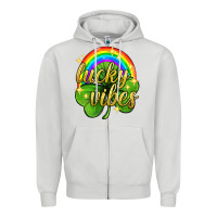 Dove Grey Lucky vibes st. patricks day Zipper Hoodie - Neo Western