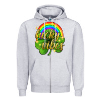 Lucky Vibes St. Patricks Day Zipper Hoodie | Teevron