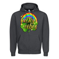 Smoke Lucky vibes st. patricks day Zipper Hoodie - Neo Western