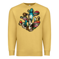 Antique Gold serape cactus Premium Sweatshirt - JahusDesignShop
