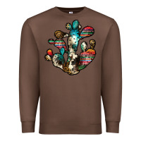 Chestnut serape cactus Premium Sweatshirt - JahusDesignShop