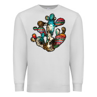 Dove Grey serape cactus Premium Sweatshirt - JahusDesignShop