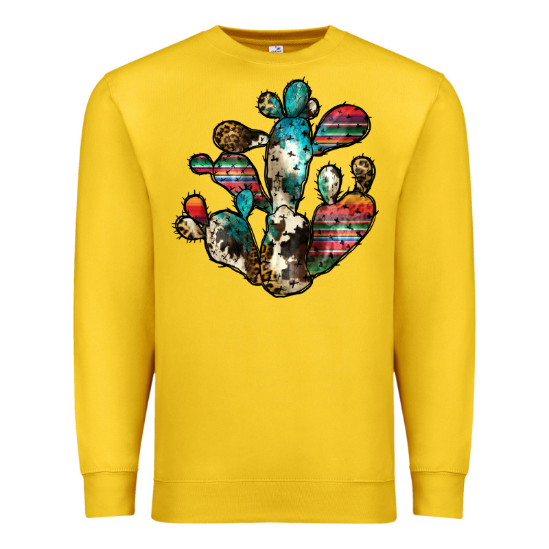 Serape Cactus Premium Sweatshirt by JahusDesignShop | Teevron