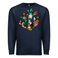 Navy serape cactus Premium Sweatshirt - JahusDesignShop