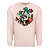Pale Pink serape cactus Premium Sweatshirt - JahusDesignShop
