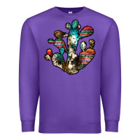 Purple serape cactus Premium Sweatshirt - JahusDesignShop