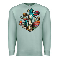 Seafoam serape cactus Premium Sweatshirt - JahusDesignShop