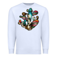 White serape cactus Premium Sweatshirt - JahusDesignShop