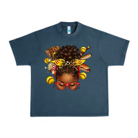 Midnight Navy softball afro messy bun Urban Heavy Tee - texasbilliewilder