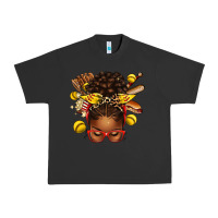 Pigment Black softball afro messy bun Urban Heavy Tee - texasbilliewilder