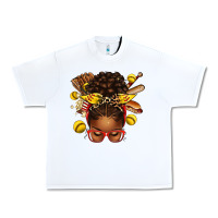 White softball afro messy bun Urban Heavy Tee - texasbilliewilder