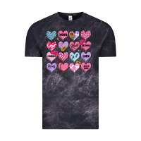 Cloud Black valentines candy hearts Vintage Tee - MaliasSmallBusiness