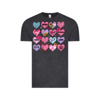 Vintage Black valentines candy hearts Vintage Tee - MaliasSmallBusiness
