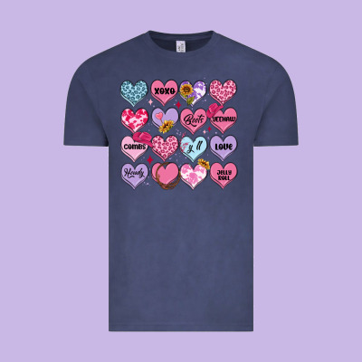 Vintage Tee valentines candy hearts
