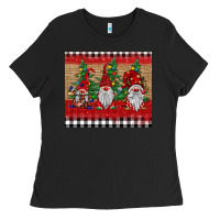 Black Christmas gnomes Ladies Tee - BarkalooDesign