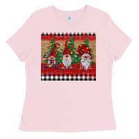 Bubblegum Pink Christmas gnomes Ladies Tee - BarkalooDesign