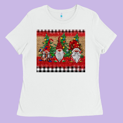 Christmas Gnomes Ladies Tee Designed By Barkaloodesign