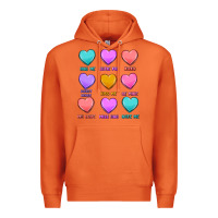 Carrot valentine's day candy hearts Premium Hoodie - MaliasSmallBusiness